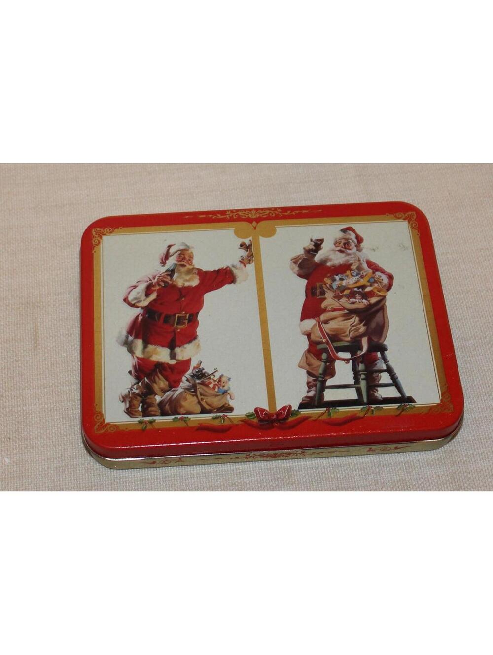 Coca Cola 1995 Santa Nostalgia Playing Cards Tins and Two Decks